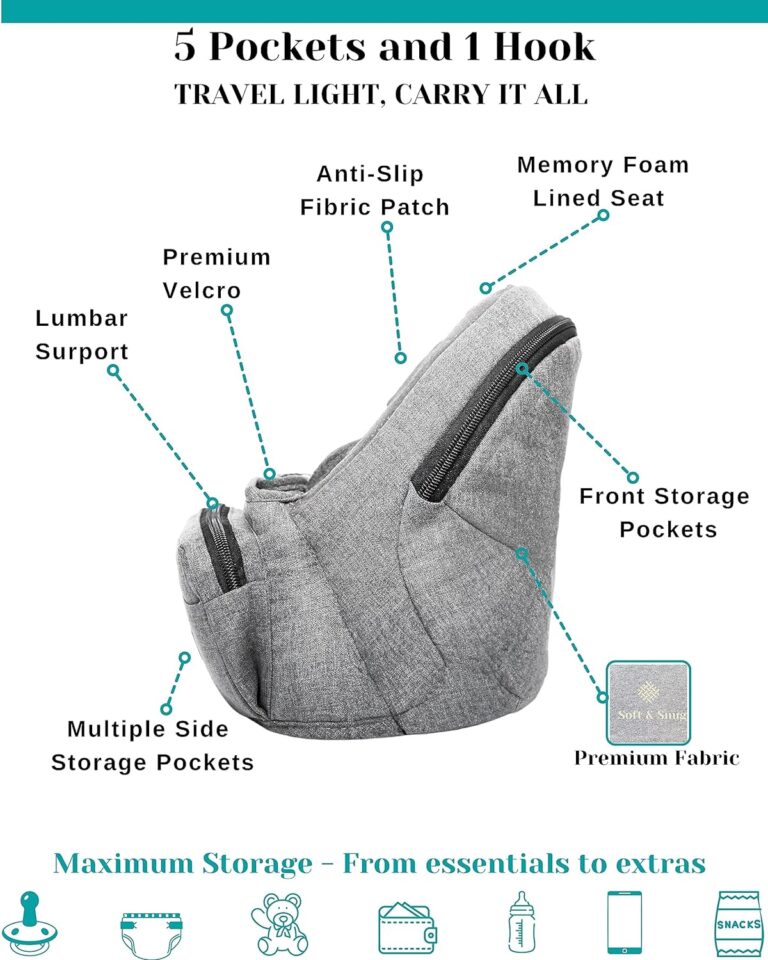 fleerose cpc certified hip seat baby carrier new ergonomic bench design multiple pockets lumbar support breathable mater 1
