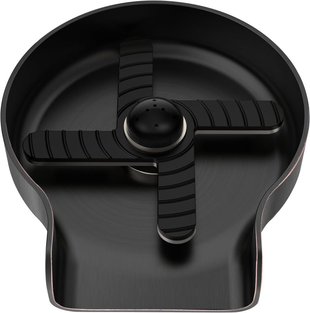 HGN Hot and Cold Glass Rinser,Temperature Adjustable Metal Cup Washer for Kitchen Sinks(Black)