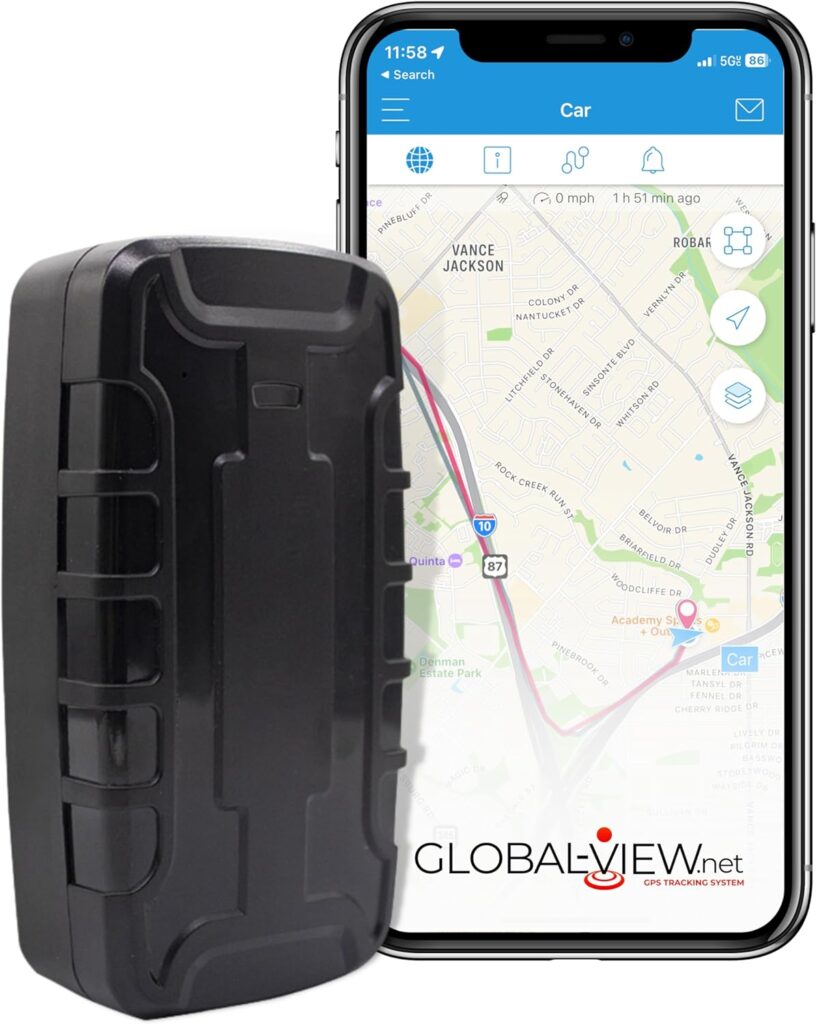 Hidden Magnetic GPS Tracker Car Tracking Device with Software (Long Battery Life) Real Time Truck, Asset, Elderly, Teenager Tracker - Covert Tracker - Fleet Tracking Global-View