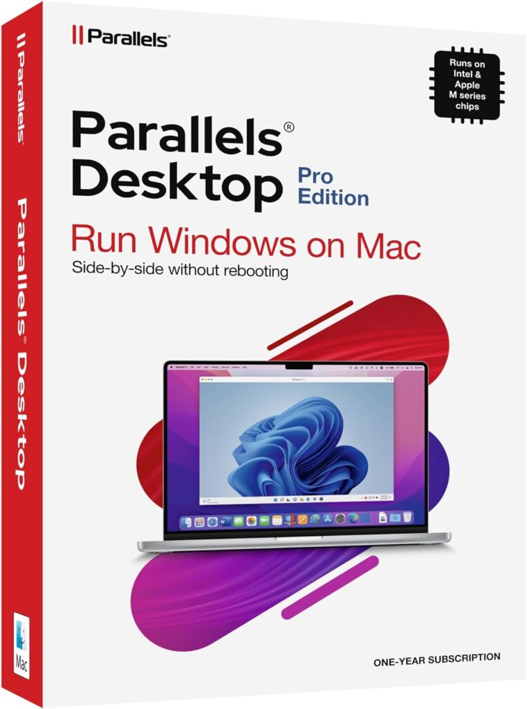 Parallels Desktop 19 for Mac Pro Edition | Run Windows on Mac Virtual Machine Software | Authorized by Microsoft | 1 Year Subscription [Mac Download]