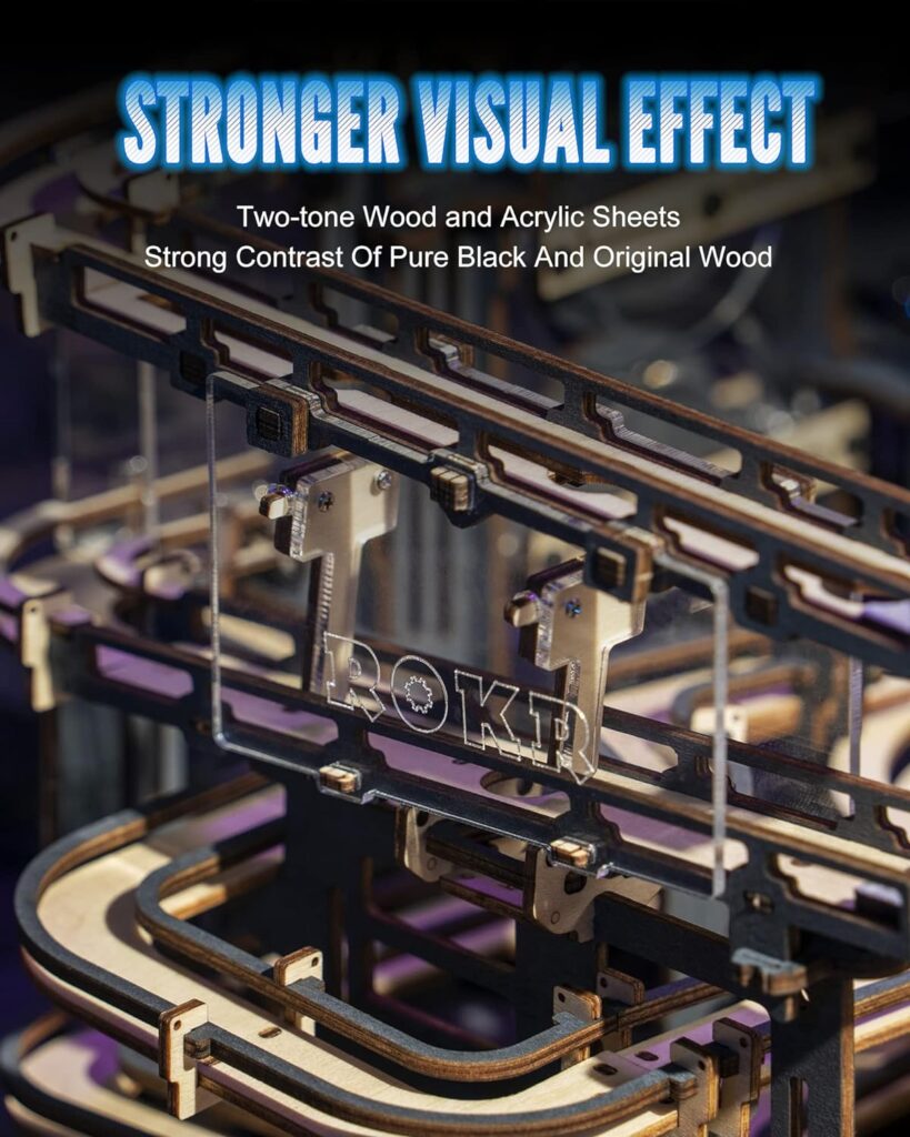 ROKR 3D Wooden Puzzles for Adults Marble Run Model Building Kit(LGA01 Marble Night City) ROKR 3D Wooden Puzzles for Adults Marble Run Model Building Kit(LGA01 Marble Night City)