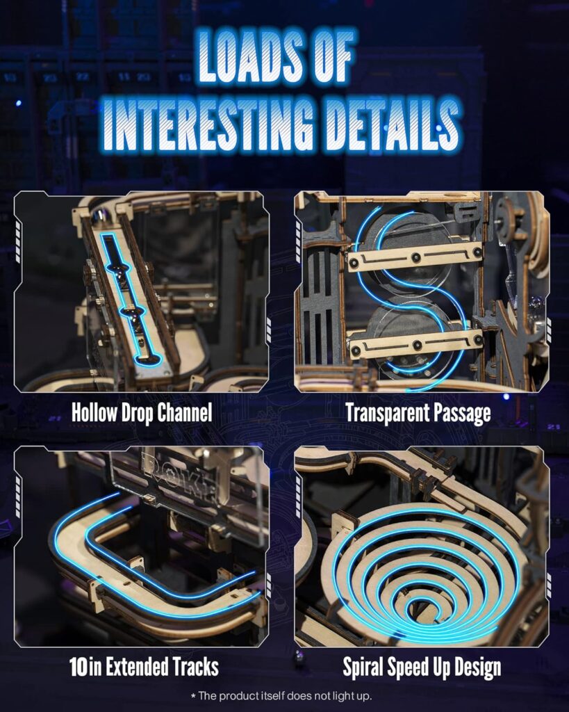 ROKR 3D Wooden Puzzles for Adults Marble Run Model Building Kit(LGA01 Marble Night City) ROKR 3D Wooden Puzzles for Adults Marble Run Model Building Kit(LGA01 Marble Night City)