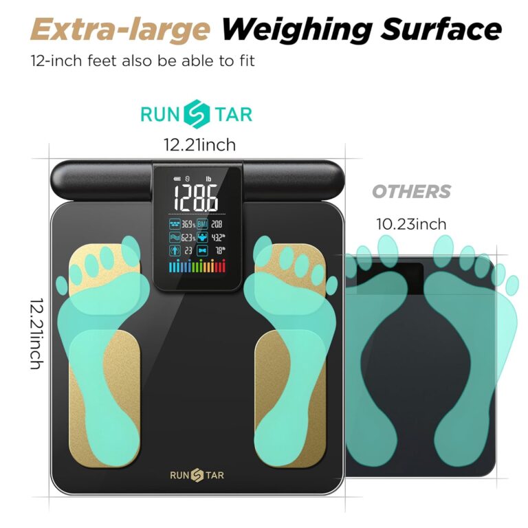 runstar scale for body weight and fat percentage 8 electrodes high precision digital scale for bmi 20 body composition m 1