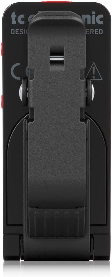 TC Electronic UNITUNE CLIP NOIR Headline Black Clip-On Tuner with Strobe and Chromatic Modes and 108 LED Matrix Display for Uncompromised Tuning Quality