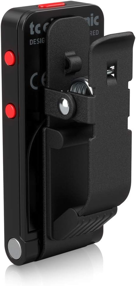 TC Electronic UNITUNE CLIP NOIR Headline Black Clip-On Tuner with Strobe and Chromatic Modes and 108 LED Matrix Display for Uncompromised Tuning Quality