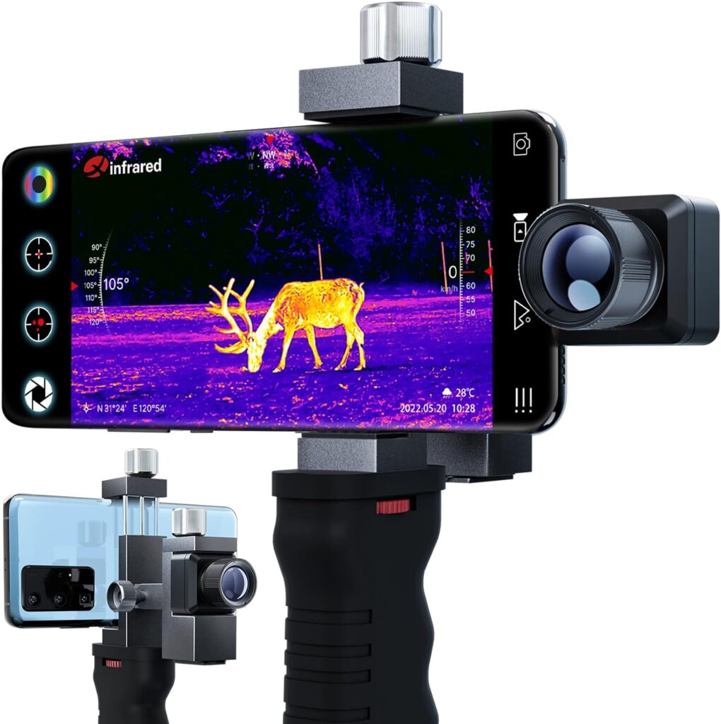 Xinfrared T2 Pro Thermal Night Vision Monocular for iPhone, Deer at 780+ Yards, Thermal Binoculars Scope Mate with 15X Zoom for Hunting for Outdoor Camping and Security - iOS